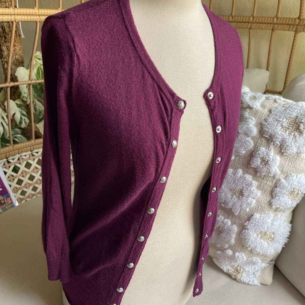 White House Black Market Burgundy Sweater